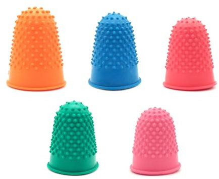 Fingerschutz aus Gummi, wiederverwendbar, für Papierarbeiten, Schneiden, Sticken, Geldzählen, Basteln, 5 Stück