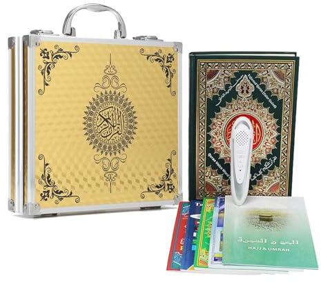 Ramadan Digitaler Koran-Lesestift, muslimisches Geschenk, 16 GB Speicher, Download Rezitatoren und Sprachen, Englisch, Arabisch, Urdu, Französisch, 25 Rezitatoren und Sprachen, 6 Bücher – Ideales