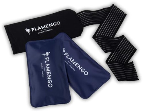 Flamengo® Hot Cold Wrap Pack – Kühlkompresse mit Klettverschluss – Kühlgelkissen & Ice Pack für Verletzungen – Kühlmanschette für Knie, Schulter & Ellenbogen USW.