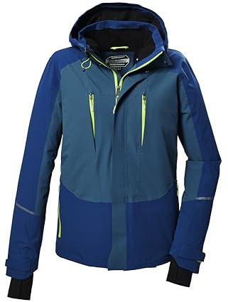 killtec Herren Skijacke/Funktionsjacke mit Kapuze, Unterarmventilation und Schneefang KOW 29 MN JCKT, mittelblau, L, 41933-000