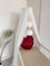 Baby Fancyroom Premium Betthimmel für Babybett Beistellbett Babywiegevmit Bommeln aus Tüll Moskitonetz(Weiß/Ecru)