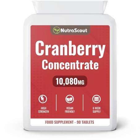 #1 Cranberry Tablets for Urinary Tract Health | High Strength 36x Concentrated Cranberry Supplement for Women UTIs | Vegan Friendly, UK Made, Lab Tested | 90 Vegetarian Tablets