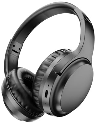 Maplin Headphones Bluetooth 5.3, Over-Ear, Noise Cancelling, Built-In Microphone for Music, Plane, Calls & Work Compatible with iOS/Android Devices