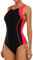 Charmo Women's One Piece Swimsuit Sports Swimming Costume Padded Exercise Swimwear M Black/Red