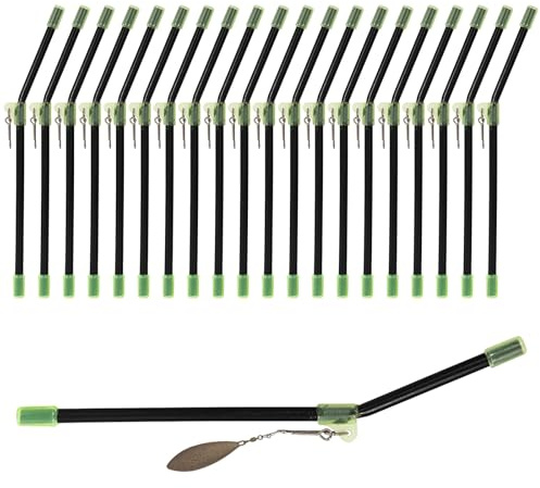 DWE Carp Fishing Accessories, 20 Pcs Anti Tangle Fishing Booms Tube with Snaps, Plastic Carp Fishing Tackle Fishing Balance Connector Sea Fishing Accessories (Black)