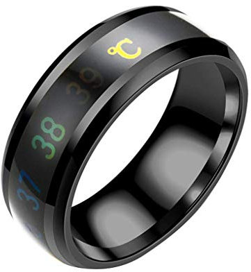 Smart Temperatur Edelstahl Ring Paar Liebhaber Farbwechsel Stimmung Unisex Ring Hand Schmuck Überlegene Qualität