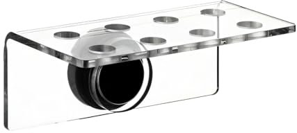 LUMINFLY Aquarium Coral Frag Rack mit magnetischer Befestigung, transparenter Acrylhalter mit gebogener Vorderseite, 14 x 7 x 5,5 cm, SPS Korallenhalterung