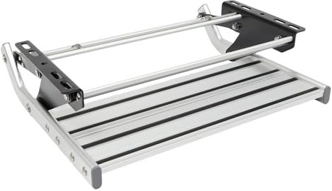 LIAIZE Marchepied manuel à fermeture éclair, pas de camping, marche d'entrée de camping, marche de camping-car en alliage d'aluminium, marche de camping-car pour camping-car, remorque de voyage,