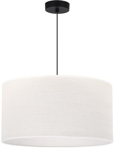 Light Home JUTA Hängelampe Glamour Höhenverstellbar - Modern Lampe Hängend fur Esszimmer- Glamour Pendelleuchte - Wohnzimmerlampe Rund - E27 Glühbirne - Schwarz Kabel ⌀ 45 cm