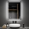 EMKE Illuminated Bathroom Mirror with Shaver Socket, 60 x 80 cm Wall Mounted Bathroom Mirror with Lights and Shaver Socket, Anti-fog/Dimmable/Touch Switch, Hardwired, IP44