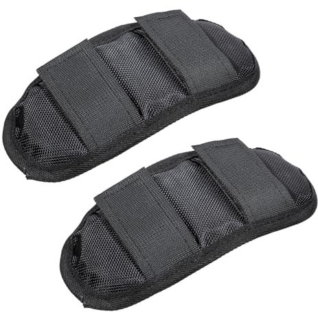 2 Pack Black Widen Shoulder Strap Pad, Removable Luggage Bags Shoulder Strap Pads, Extra Thick Universal Replacement Shoulder Pad, Fastener Cushions for Shoulder Bags