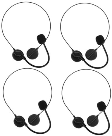 TOPPERFUN 4pièces Casque Micro Costume Accessoires De Déguisement pour Halloween Cosplay Faux Microphones Et Casques pour Fête