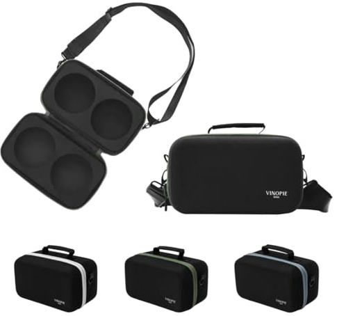 VINOPIE Compact Wine Glass Case for 2 Stemless Glasses with Deep Olive Zipper Shaped Like Riedel O Series (Not Affiliated) Travel Friendly Design Fits All Riedel Stemless Lines (Glasses Not Included)