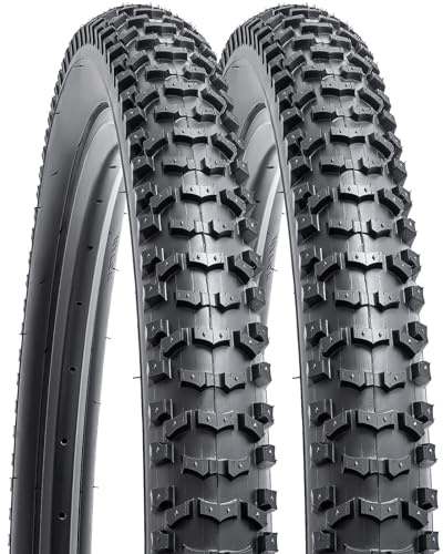 YUNSCM 2-PCS 26 Pulgada Montaña Bicicleta Cubierta 26x2.40/58-559 Compatible with Bicicleta 26x2.35 26x2.40 Bike Cubierta (Y-1223)