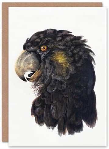 Artery8 Aert Schouman Art Card Cockatoo Parrot Head Watercolour