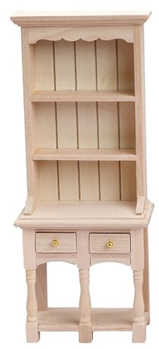 Puppenhaus-Bücherregal aus Holz im Maßstab 1:12, Puppenhausmöbel, Bücherregalmodell, Miniatur-Sachen für Puppenhaus-Heimdekoration, Zubehör, Miniatur-Bücherregal, Bücherrega