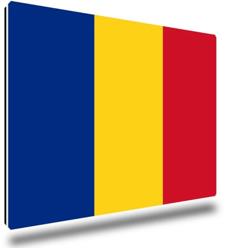TRIOSK Kühlschrankmagnete Länderflaggen Magnet Flagge Rumänien Reise Souvenir Geschenk für Reiseliebhaber Weltenbummler Kühlschrank stark eckig groß 85x55 mm