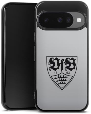 Silikon Hülle kompatibel mit Google Pixel 10 Case schwarz Handyhülle Offizielles Lizenzprodukt VfB Stuttgart Logo