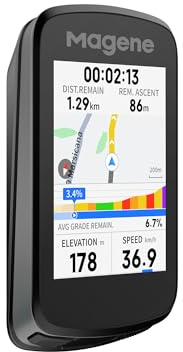 Magene C606 V2 GPS Bike Computer, Multi-Scenario ClimbPro, Wi-Fi&Bluetooth Data Transfer, Route Re-Planning, Interchangeable Mount, Customizable Data Display, Indoor Training