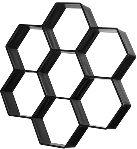 Alipis Molde Cemento Suelo Hexagonal de Pp, Fácil de Usar, para Jardín y Senderos Decorativos, Crea Pavimentos Patrón Artístico