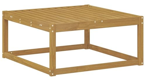 vidaXL Outdoor-Fußhocker Massivholz Akazie Weiß 79 x 79 x 37 cm, Balkon Gartenmöbel, modernes modulares Design, langlebige Entspannung, Elegante Flexibilität