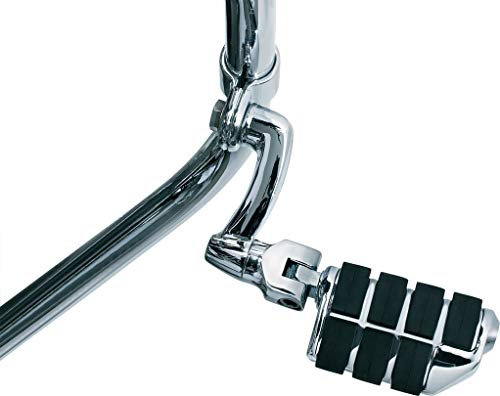 Kuryakyn 4574 Motorcycle Foot Controls: Longhorn Offset Dually Highway Pegs with Magnum Quick Clamps for 1-1/2 Engine Guards/Tubing, Chrome, 1 Pair