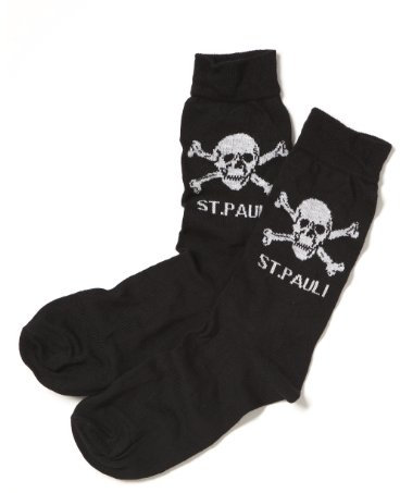 Upsolut FC St. Pauli - Totenkopf Socken, schwarz, Grösse XL