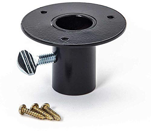 Birds Choice 1202 Pole Mount Flange, 1 in., Black