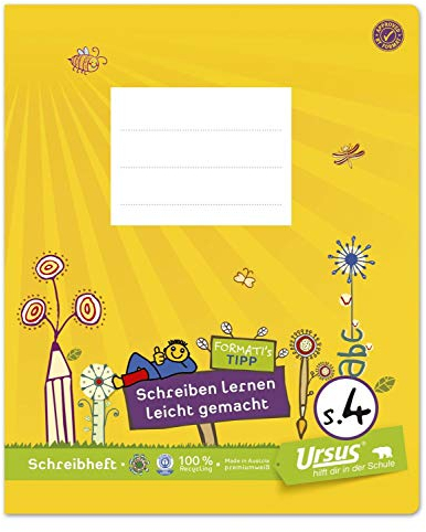 Formati 060531084 Schreibheft S.4, kariert, Schöner schreiben, weiß