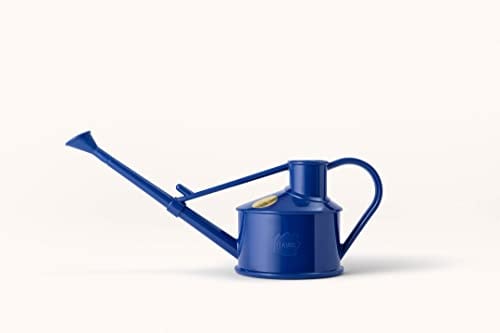 Arrosoir d'intérieur en plastique | L'arroseur HAWS Langley – Une pinte | Arrosoir pour pot | Rose à pulvérisation fine | Bleu