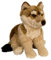 Gipsy Peluche - Loup allongé Marron - 30 cm