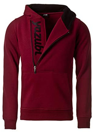 Yazubi Herren Kapuzenpullover Alex - Kapuzen Hoodie, Rot (Bordeaux/Black), XL