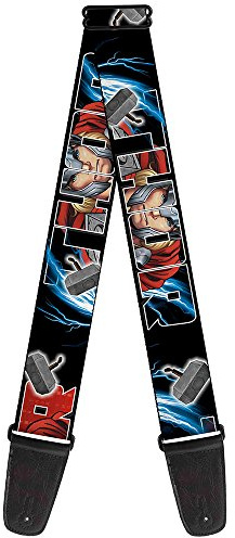 Buckle-Down GS-WTH010 Guitar Strap - THOR Poses/Hammer - 2 Wide - 29-54 Length