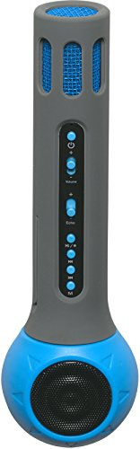 Denver KMS-10 Wireless Bluetooth Karaoke Microphone Blue | Connect to PC/Tablet/iPhone/iPad/Android phone