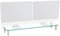 Charles Jacobs Dual/Twin Monitor Riser Stand - 100cm Wide - Clear 10cm Tall