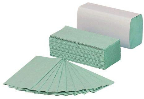 5 Star Hand Towels Z-fold 250 Towels per Sleeve Green Pack 12 Sleeves -FST