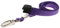 ALG ID Cards® Cordino staccabile, tinta unita, con chiusura di sicurezza, cordino da collo viola con clip in metallo, cordino per porta badge (cordino viola)