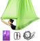 Aerial Yoga Hammock L:5M W:2.8M Aerial Pilates Silk Yoga Swing Set with 2000 Ibs Load Include Daisy Chain, Pose Guide (Light Green)