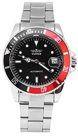 Jadpes Mechanische Uhr, 3Colors männlich automatische mechanische Uhr Edelstahlband Armbanduhr für Frauen und Männer Geburtstagsgeschenk(#02)