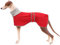 Geyecete Fleece Hundemantel Pullover Windhunde,Whippet winterjacken ,Verstellbaren Hundeweste,kleidung für Windhunde/Lurcher/Whippet-Rot-XXL