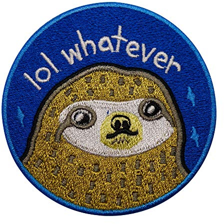 Finally Home Lol Whatever Faultier Patch zum Aufbügeln | Lustig Witzig Patches, Bügelflicken, Flicken, Aufnäher