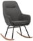 vidaXL Schaukelstuhl Relaxstuhl Schwingsessel Schwingstuhl Stuhl Polsterstuhl Wippstuhl Schaukelsessel Sessel Relaxsessel Dunkelgrau Stoff