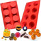 Muyulin Round Chocolate Covered Strawberries Molds, 2 Pack Silicone Cylinder Mould for Oreos Covered Candy Cookie Chocolate Cake Brownie Pudding Jello…