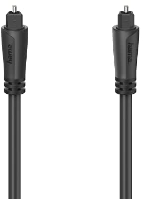 Hama Audio Lichtleiter Kabel, ODT Stecker, Toslink Kabel 3m, Toslinkkabel 3 Meter lang