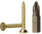 Lot de 500 vis à bois en acier zingué Jaune 3,5 x 25 mm Vis pour bois aggloméré Vis universelles Pozi-Drive PZ entièrement filetées, tête fraisée Pozidriv (500, 3,5 x 25 mm)