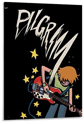 Scott Pilgrim Vs The World Comic-Poster, Heimdekoration, Wanddekoration, Geschenk, Leinwand, Wandkunst, Schlafzimmer, 60 x 90 cm