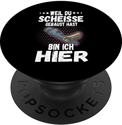 Lustiges Sanitär Abwasser Pömpel für einen Klempner PopSockets mit austauschbarem PopGrip