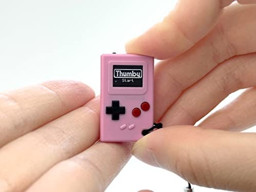TinyCircuits Thumby (Pink), Tiny Game Console, Playable Programmable Keychain: Electronic Miniature, STEM Learning Tool (ASK4003-M)
