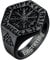 FaithHeart siegelring in Größe 62.1 für herren damen Vintag Kompass Fingerring mit Gravur Retro Skandinavischer Vegvisir Fingerring mit Rune für Paar Pärchen