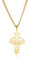 Dreamtimes Lotus Blume Anhänger Halskette für Frauen Yoga Heilung Charms Unalome Symbol Amulett Edelstahl-Schmuck Lotus Blume Halskette Buddha Yoga Halskette (Gold)